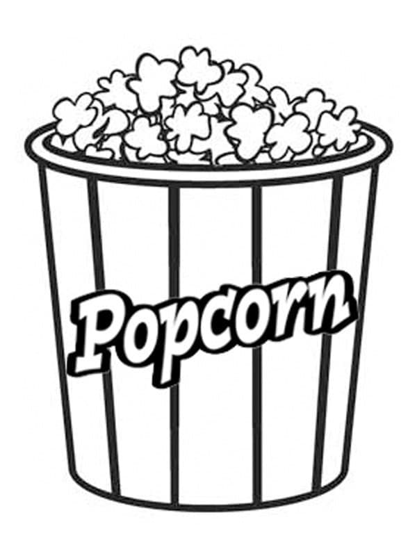 Fise de colorat cu Popcorn de colorat p06