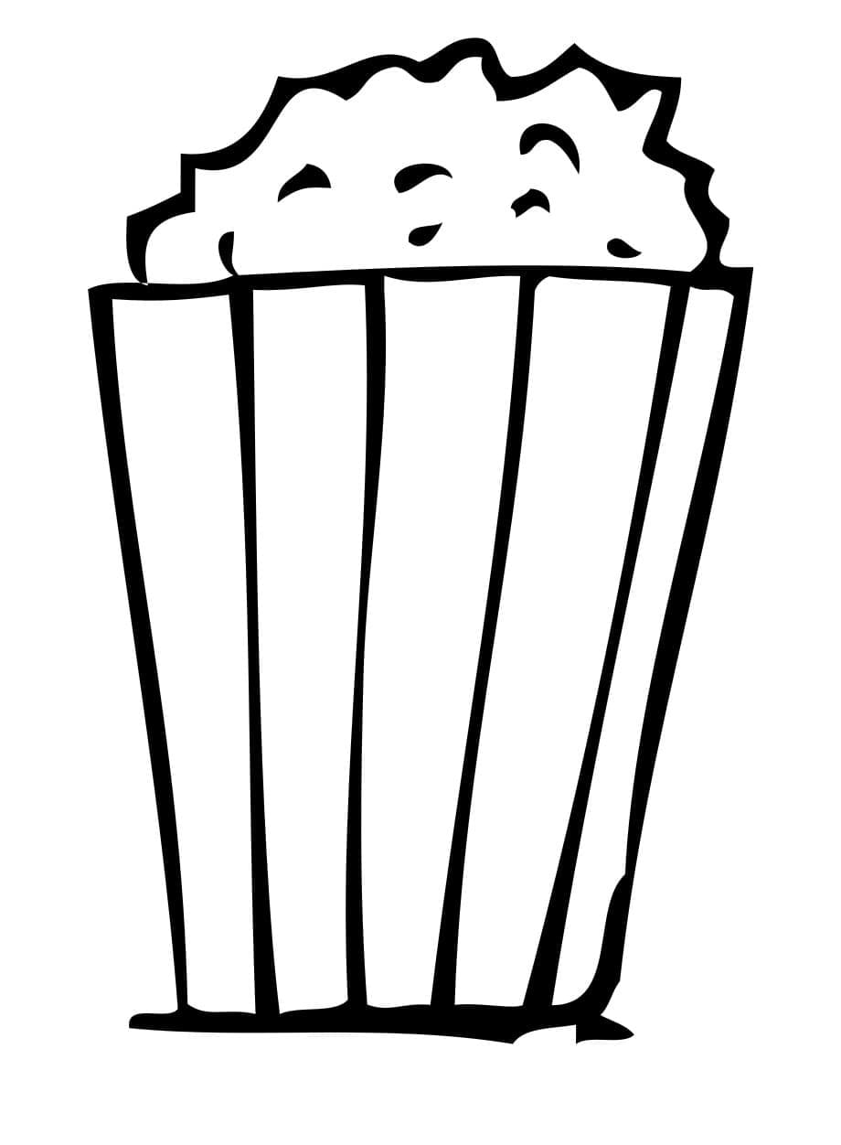 Fise de colorat cu Popcorn de colorat p09