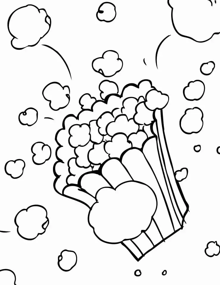 Fise de colorat cu Popcorn de colorat p10
