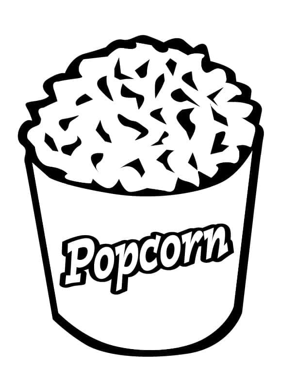 Fise de colorat cu Popcorn de colorat p12