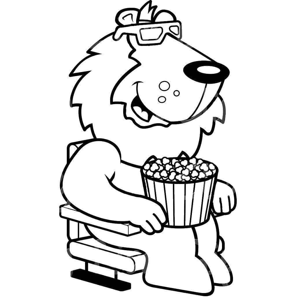 Fise de colorat cu Popcorn de colorat p14