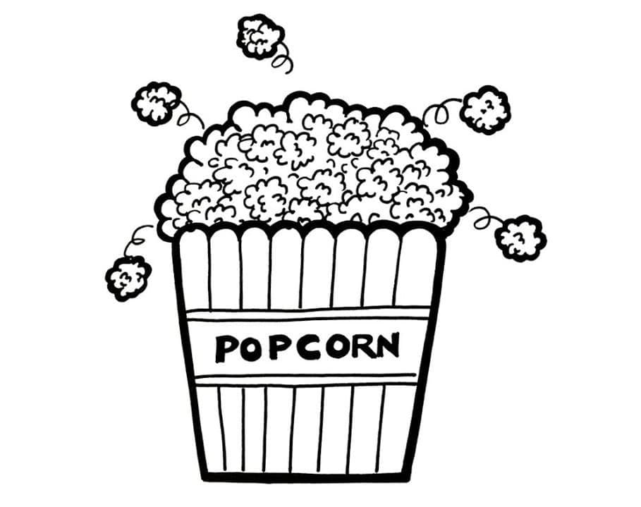 Fise de colorat cu Popcorn de colorat p16