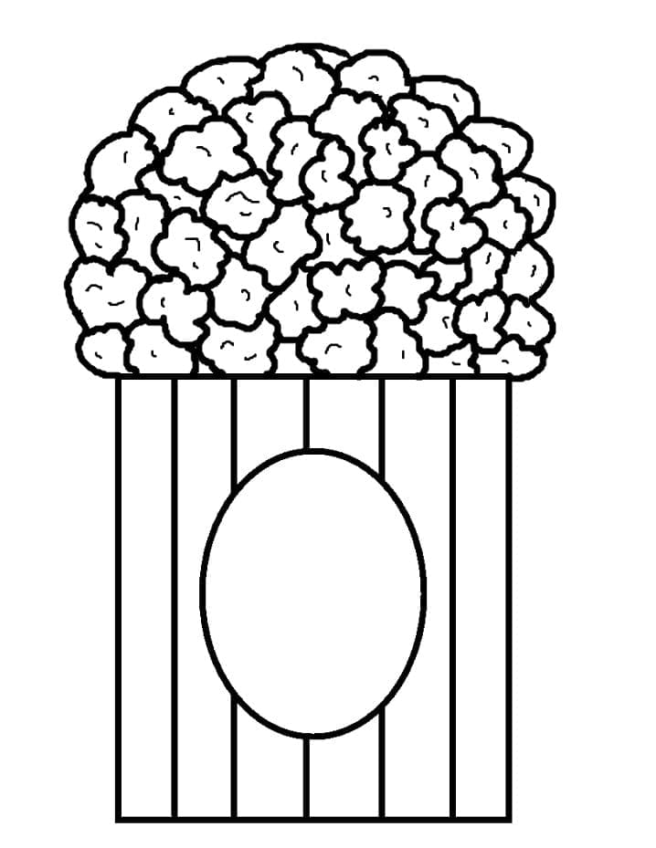 Fise de colorat cu Popcorn de colorat p21