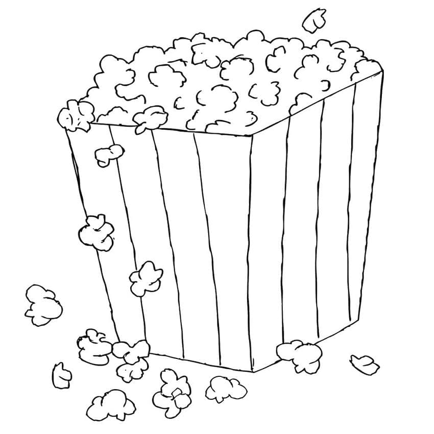 Fise de colorat cu Popcorn de colorat p22