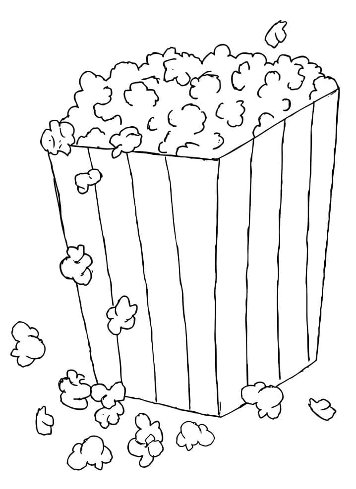 Fise de colorat cu Popcorn de colorat p23