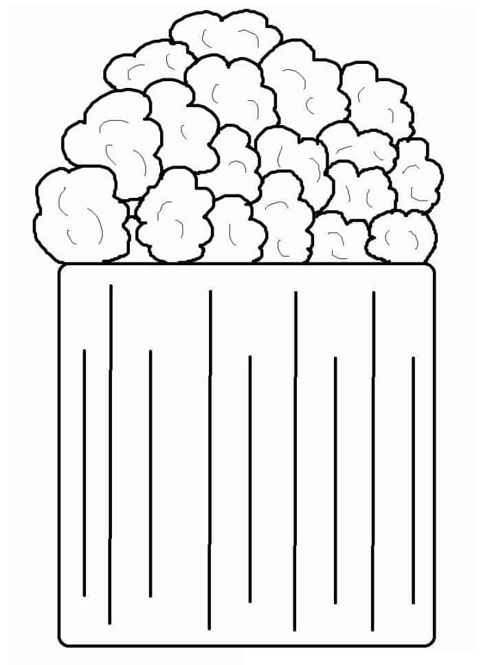 Fise de colorat cu Popcorn de colorat p25