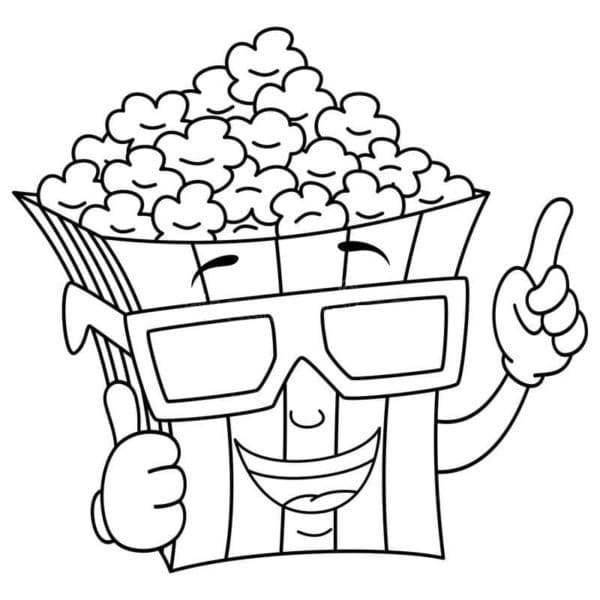 Planse de colorat cu Popcorn