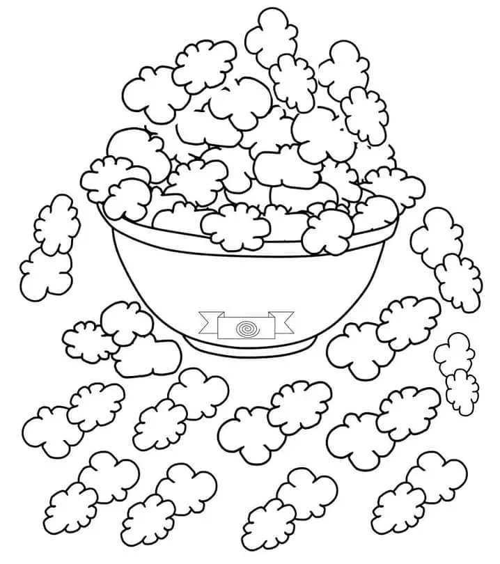 Fise de colorat cu Popcorn de colorat p30