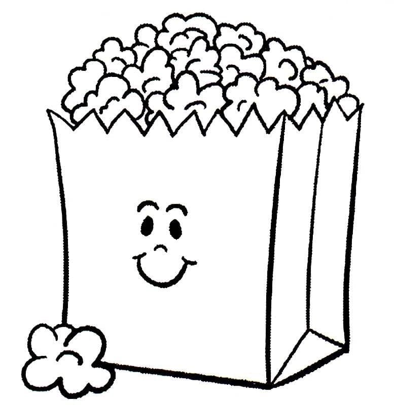 Fise de colorat cu Popcorn de colorat p31