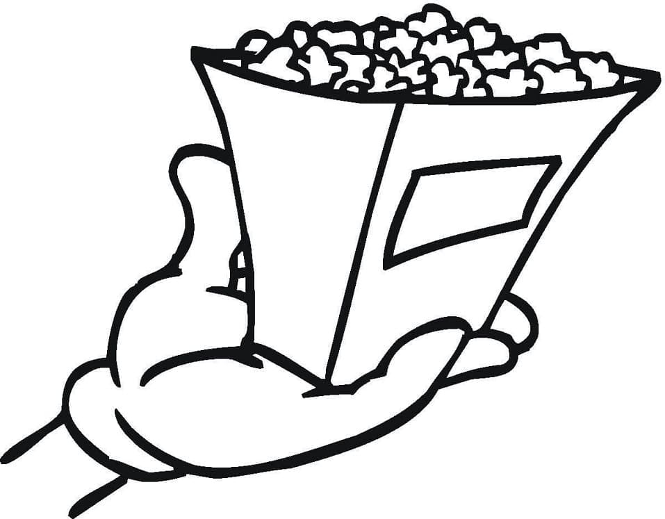 Fise de colorat cu Popcorn de colorat p33