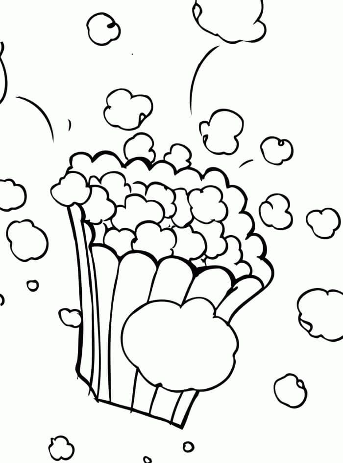 Fise de colorat cu Popcorn de colorat p34