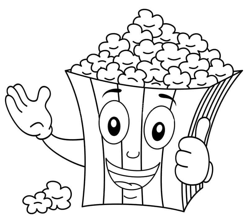 Fise de colorat cu Popcorn de colorat p35