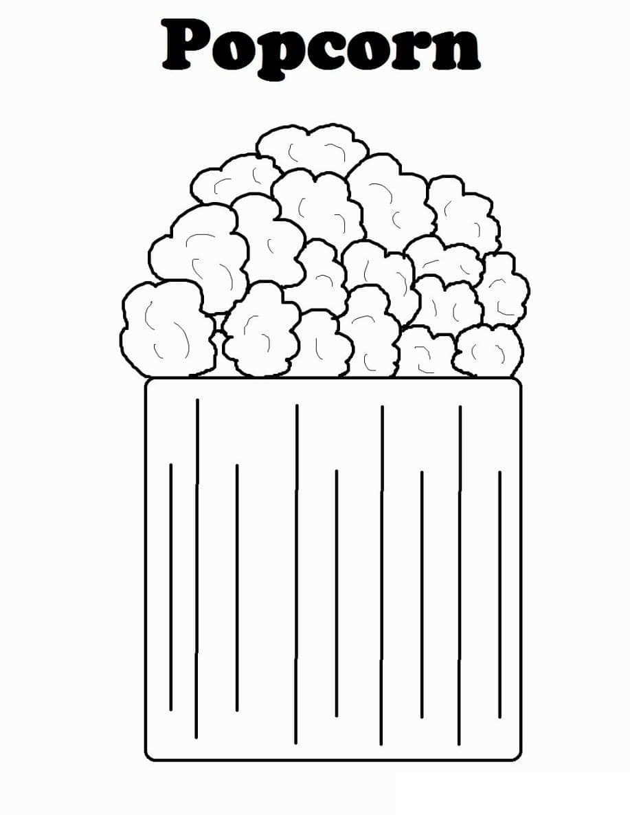 Fise de colorat cu Popcorn de colorat p38