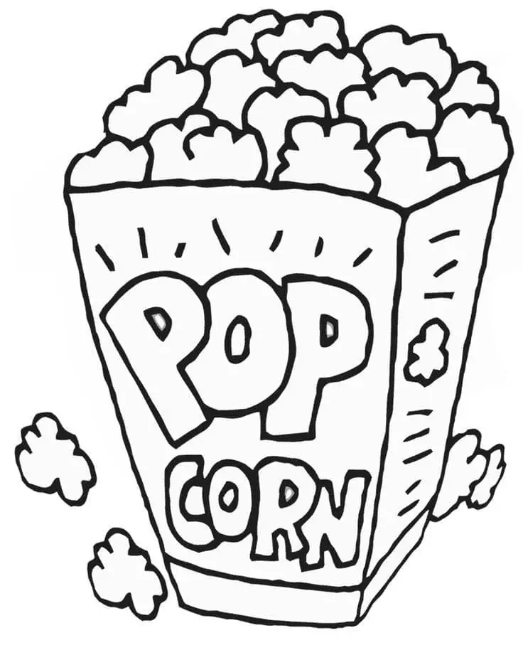 Fise de colorat cu Popcorn de colorat p39