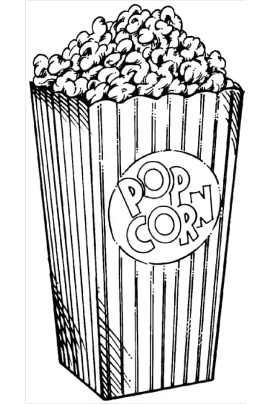 Fise de colorat cu Popcorn de colorat p40