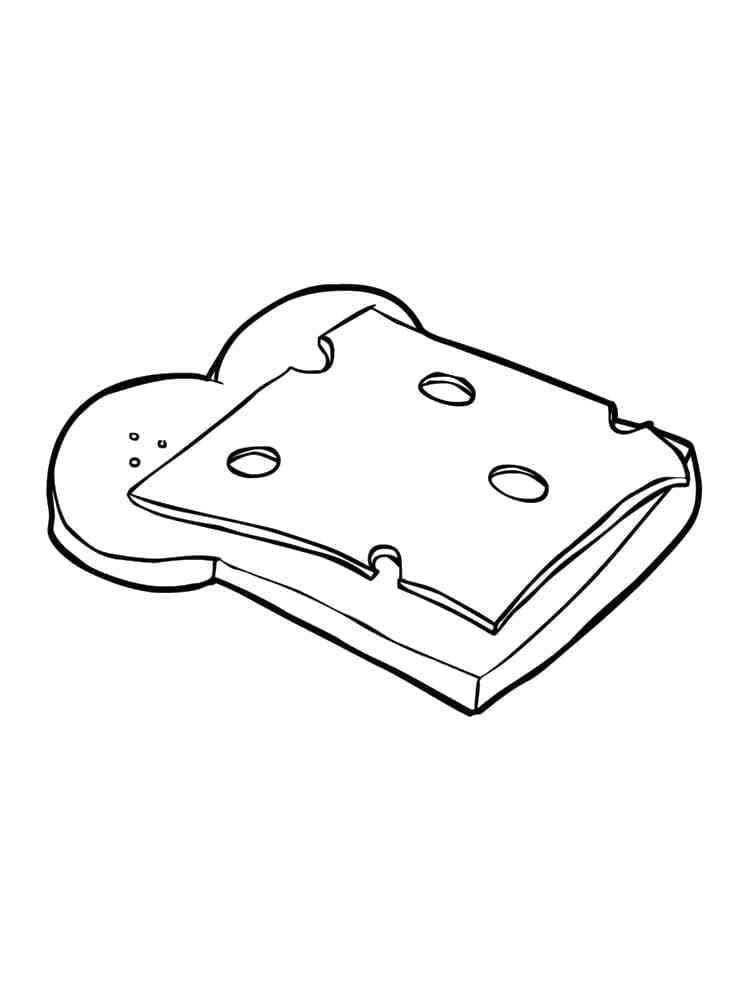Fise de colorat cu Sandwich de colorat p01