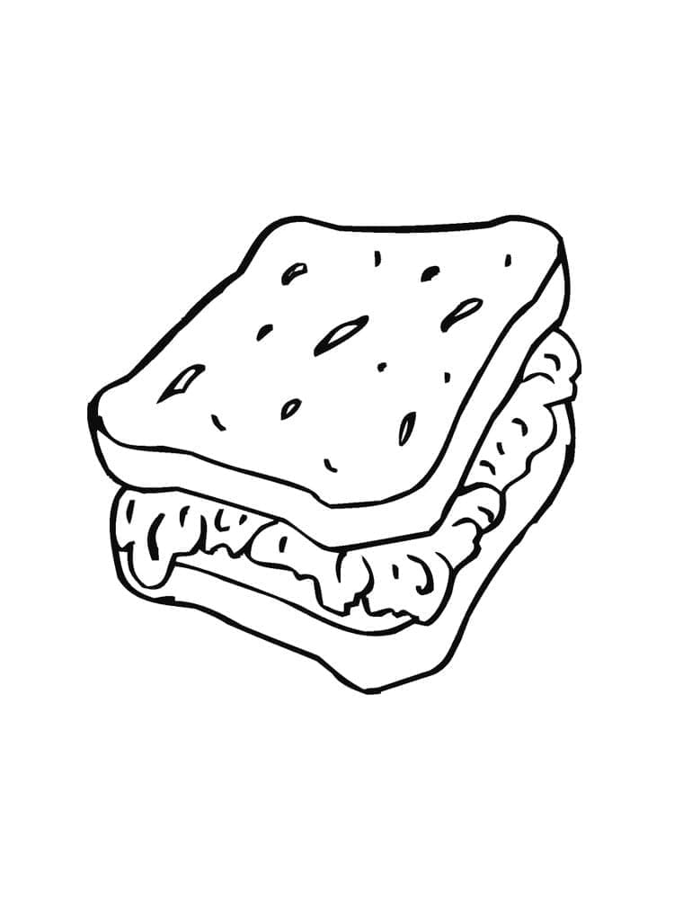 Fise de colorat cu Sandwich de colorat p02