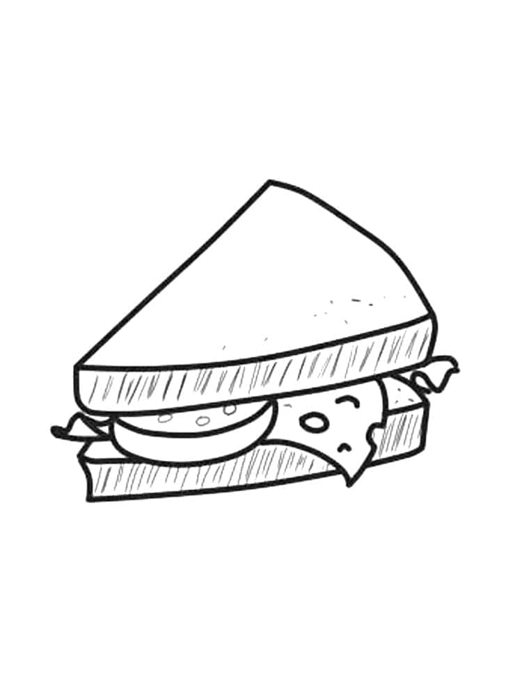 Fise de colorat cu Sandwich de colorat p03