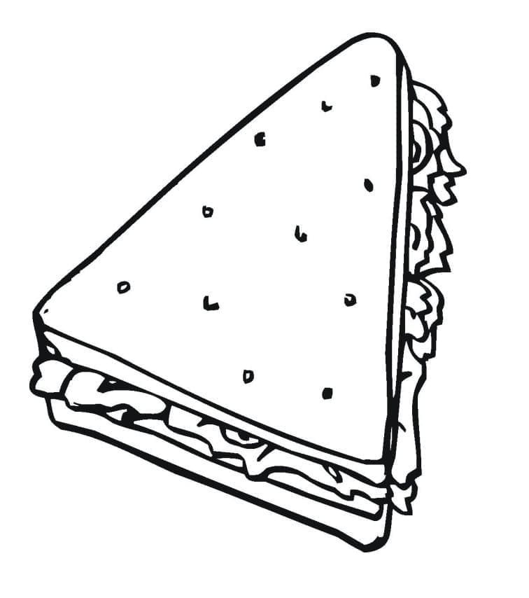 Fise de colorat cu Sandwich de colorat p11