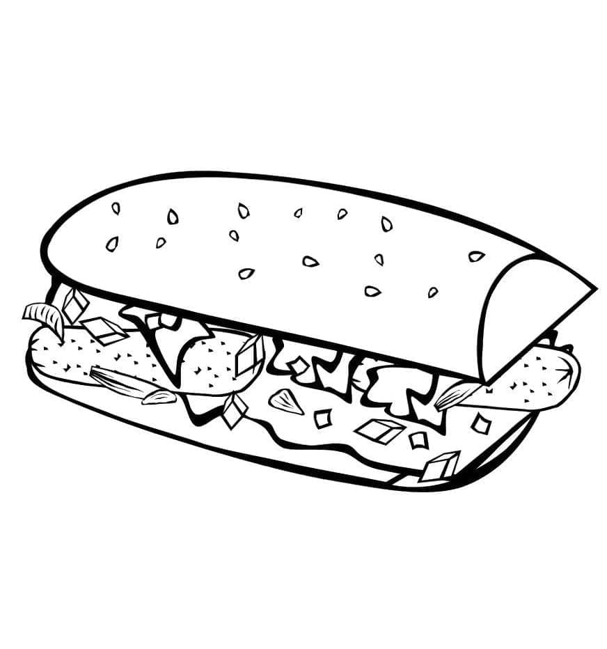 Fise de colorat cu Sandwich de colorat p12