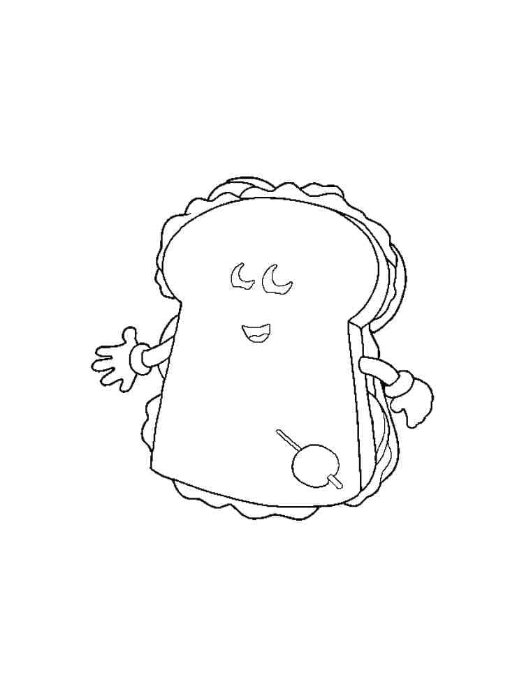 Fise de colorat cu Sandwich de colorat p15