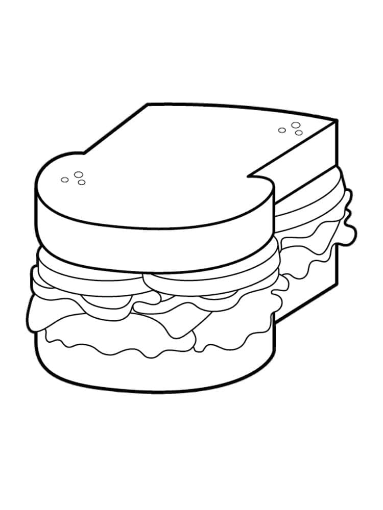 Planse de colorat cu Sandwich