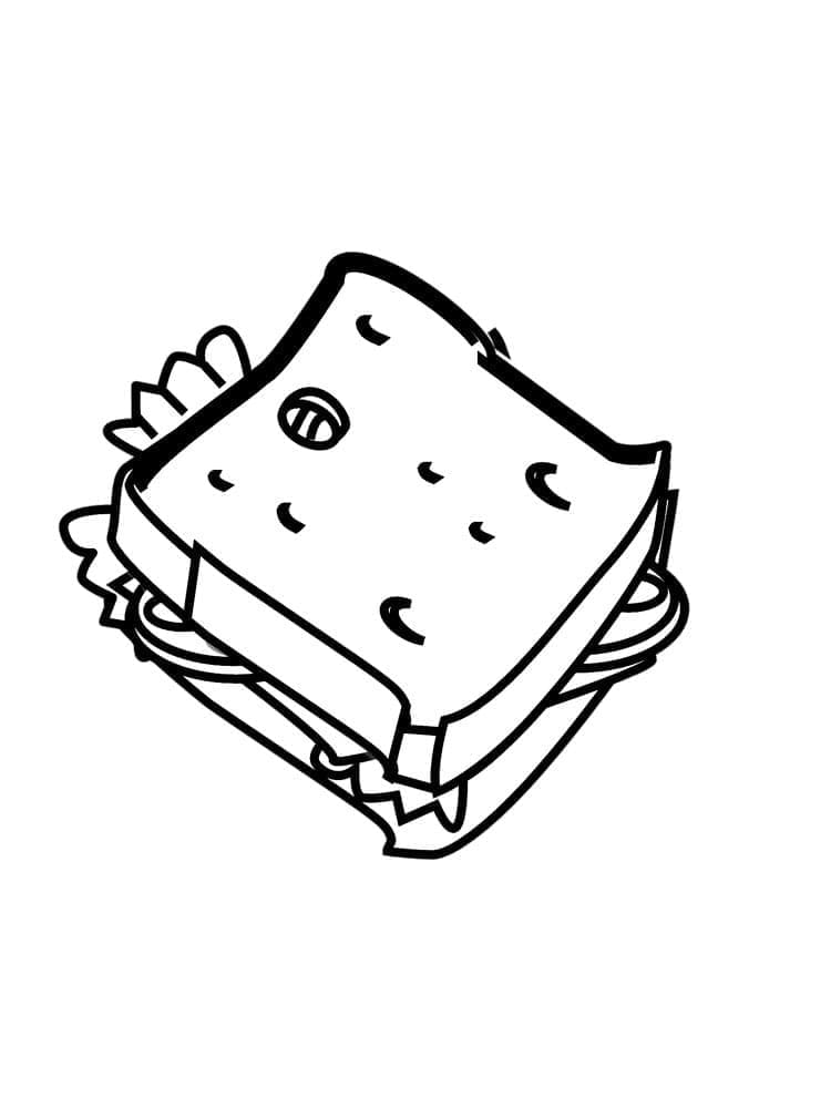 Fise de colorat cu Sandwich de colorat p21