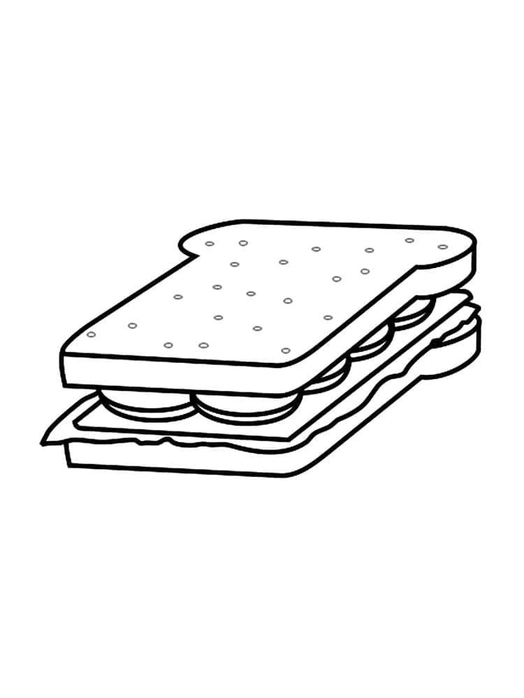 Fise de colorat cu Sandwich de colorat p22