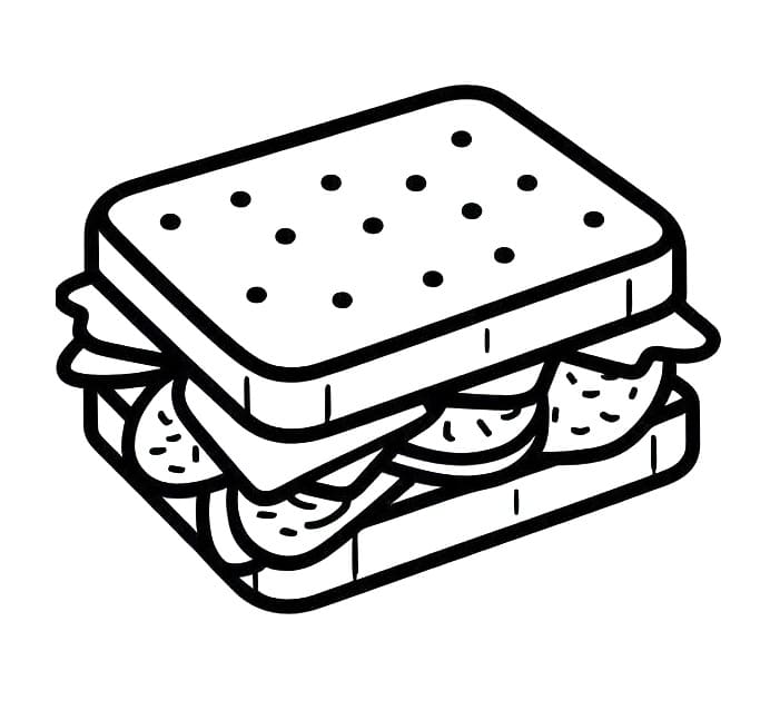Fise de colorat cu Sandwich de colorat p24