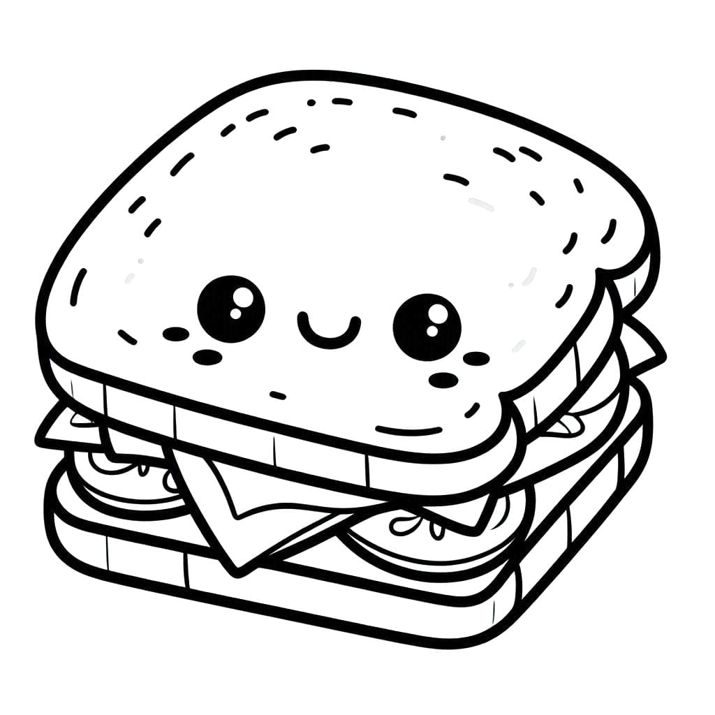 Fise de colorat cu Sandwich de colorat p25
