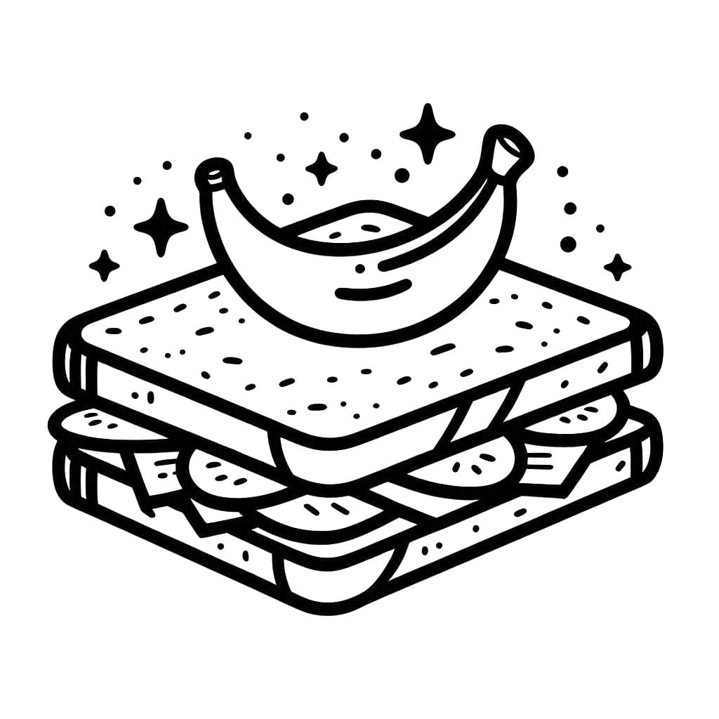 Fise de colorat cu Sandwich de colorat p28