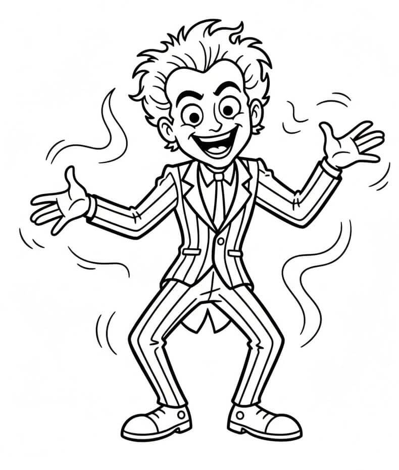 Fise de colorat cu Beetlejuice de colorat p02