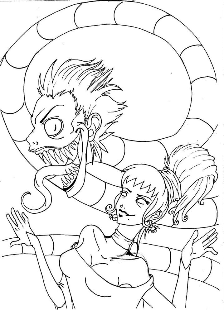 Fise de colorat cu Beetlejuice de colorat p03