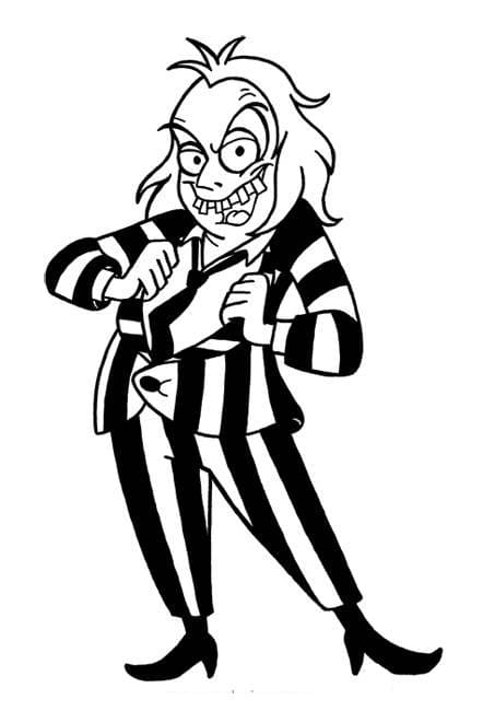 Fise de colorat cu Beetlejuice de colorat p07