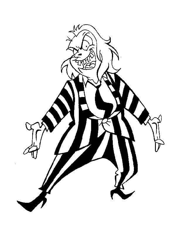 Fise de colorat cu Beetlejuice de colorat p08