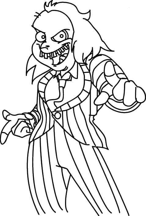 Fise de colorat cu Beetlejuice de colorat p10