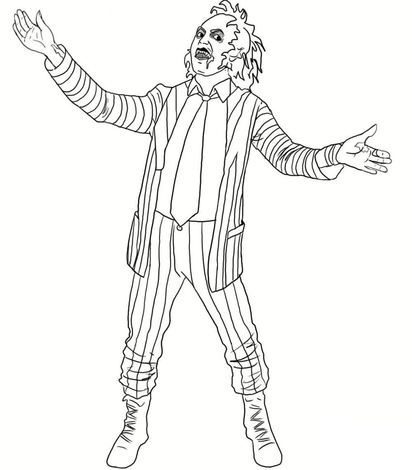 Fise de colorat cu Beetlejuice de colorat p14