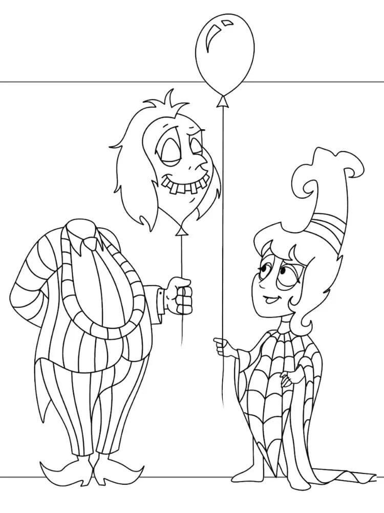 Fise de colorat cu Beetlejuice de colorat p16