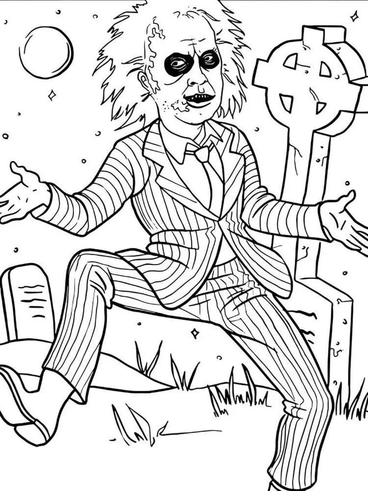 Fise de colorat cu Beetlejuice de colorat p19