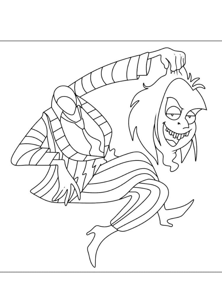 Fise de colorat cu Beetlejuice de colorat p21