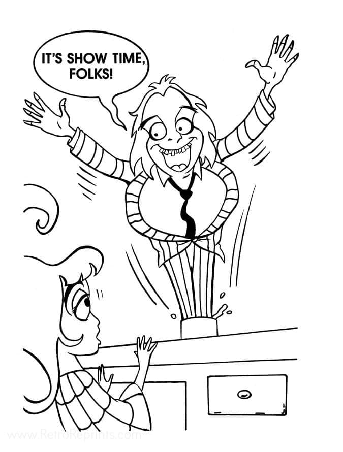 Fise de colorat cu Beetlejuice de colorat p25