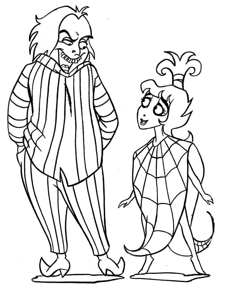Planse de colorat cu Beetlejuice