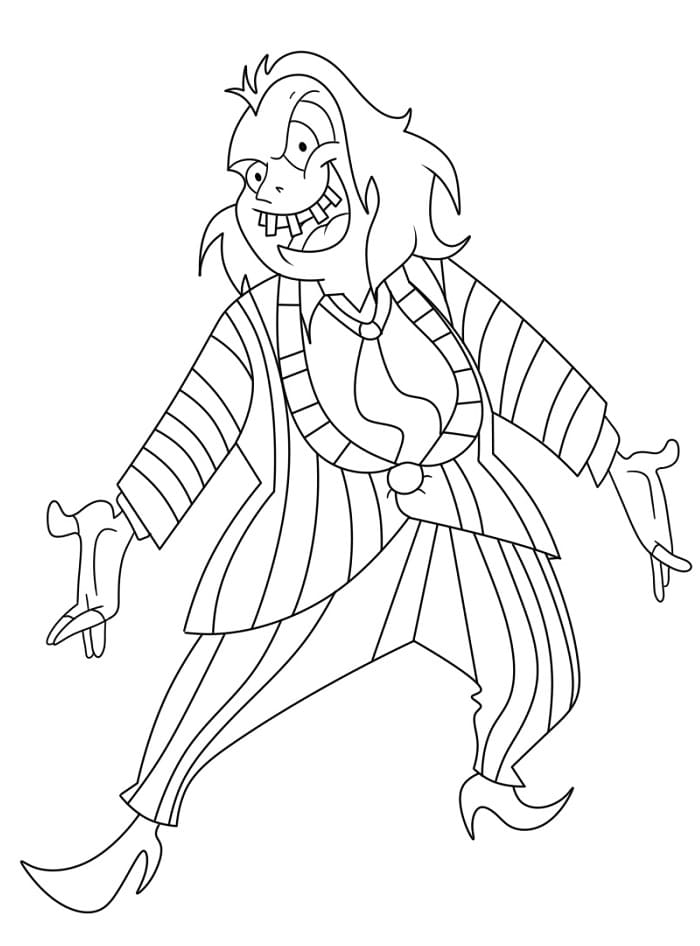 Fise de colorat cu Beetlejuice de colorat p28