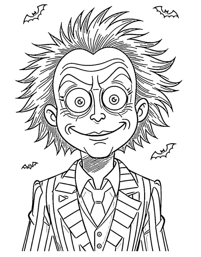 Fise de colorat cu Beetlejuice de colorat p29