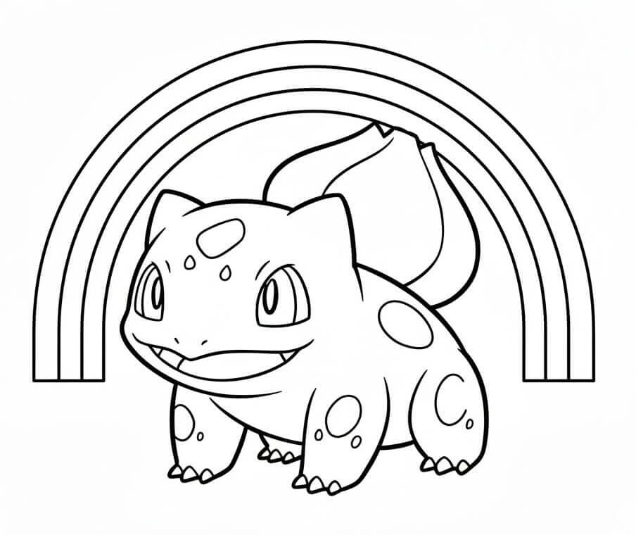 Fise de colorat cu Bulbasaur de colorat p01