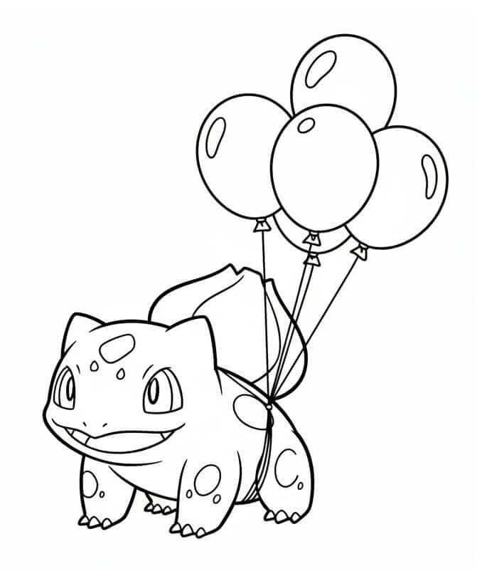 Fise de colorat cu Bulbasaur de colorat p02