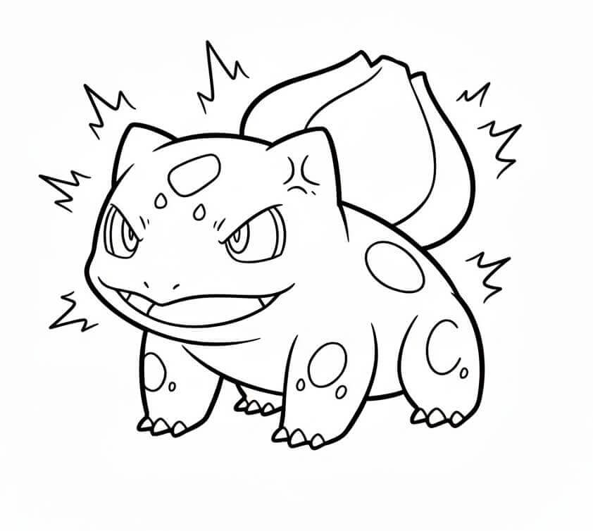 Fise de colorat cu Bulbasaur de colorat p03