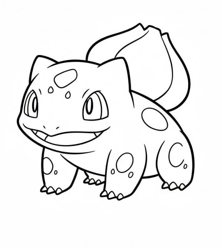Fise de colorat cu Bulbasaur de colorat p04