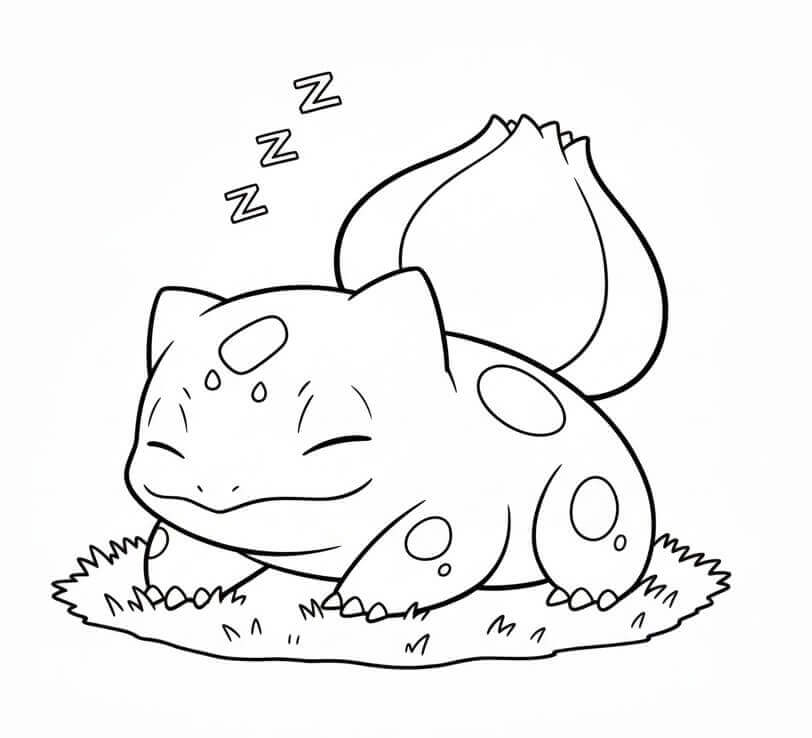 Planse de colorat cu Bulbasaur