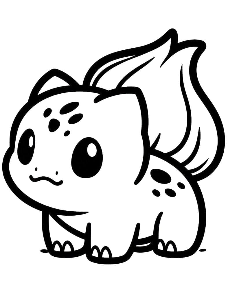 Fise de colorat cu Bulbasaur de colorat p07
